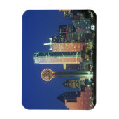 'Dallas, TX-Skyline nachts mit Wiedersehen Tower' Magnet (Vertikal)