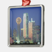 'Dallas, TX Skyline nachts mit Wiedersehen Tower Ornament Aus Metall (Links)