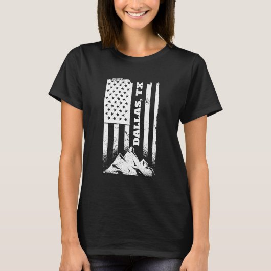 Dallas Tx Texas American Patriotic erschüttert Jul T-Shirt (Vorderseite)