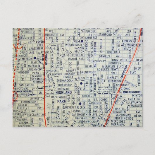 DALLAS, TX Vintage Karte Postkarte (Vorderseite)