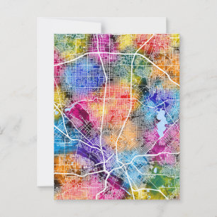 Dallas USA City Map Postkarte