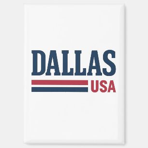Dallas USA Logo Vintag Patriotic Design Magnet