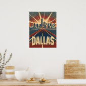 Dallas Vintage Reise und Kunst Poster (Küche)