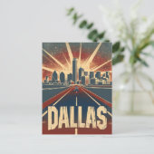 Dallas Vintage Reise und Kunst Postkarte (Stehend Vorderseite)