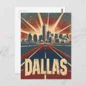 Dallas Vintage Reise und Kunst Postkarte (Vorne/Hinten)