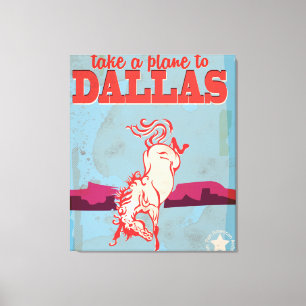 Dallas Vintage Travel Poster Leinwanddruck