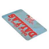 Dallas Vintage Travel Poster Magnet (Rechte Seite)