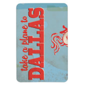 Dallas Vintage Travel Poster Magnet (Vertikal)