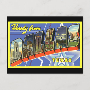 Dallas Vintage Travel Postkarte