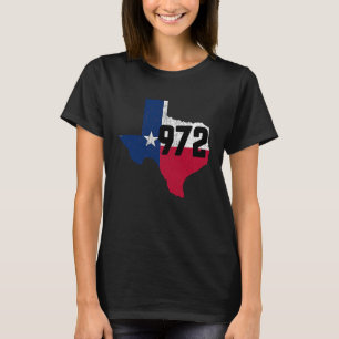 Dallas Vorwahl 972 Telefonnummer Texas Souvenir T-Shirt