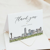 DALLAS Watercolor Skyline Thank You Card Dankeskarte