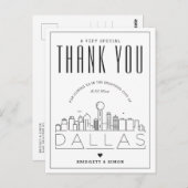 Dallas Wedding | Danke, dass du gekommen bist! Pos Postkarte (Vorne/Hinten)