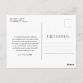 Dallas Wedding | Danke, dass du gekommen bist! Pos Postkarte (Rückseite)