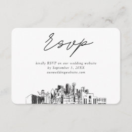 Dallas Wedding Minimalistisch Sketch UAWG Begleitkarte