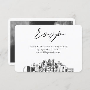 Dallas Wedding Minimalistisch Sketch UAWG Begleitkarte