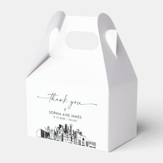 Dallas Wedding Personalisiert Favor Box Geschenkschachtel (Vorderseite)