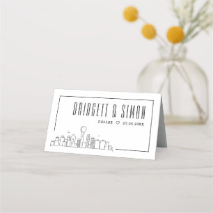 Dallas Wedding Place Table Name Cards Platzkarte
