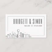 Dallas Wedding | Platzkarten vorne und hinten (Rückseite)