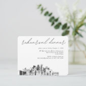 Dallas Wedding Probe Einladungskarte (Stehend Vorderseite)