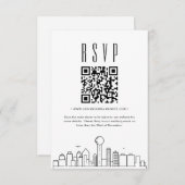 Dallas Wedding QR Code UAWG Einladung (Vorne/Hinten)