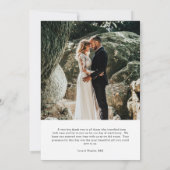 Dallas Wedding | Vielen Dank + Foto-Karte Karte (Rückseite)