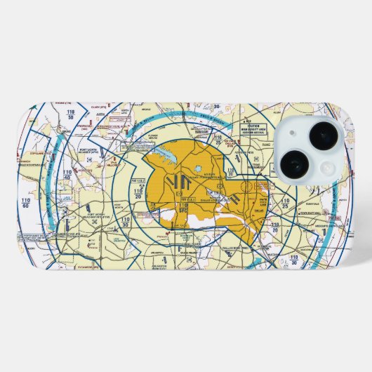 Dallas. Worth Flyway Chart Case-Mate iPhone Hülle (Rückseite (Horizontal))
