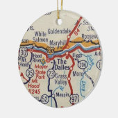 Dalles ODER Vintage Karte Keramik Ornament (Links)