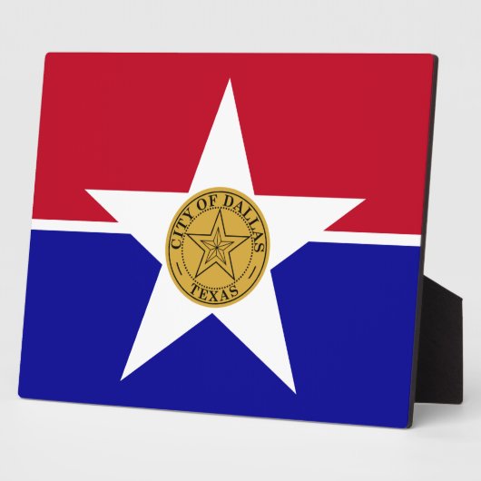 Dalllas City Flag Plaque Fotoplatte (Seite)