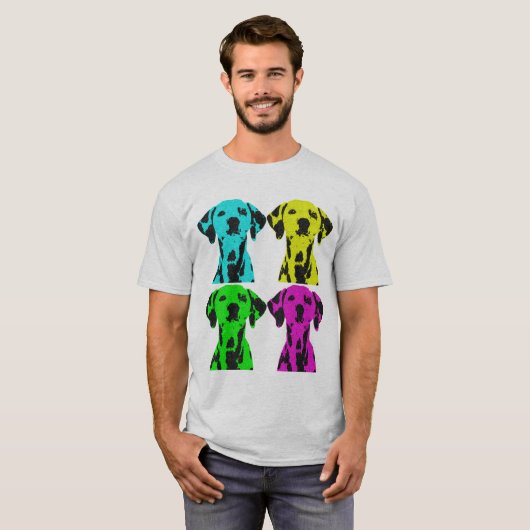 Dalmata Pop art T-Shirt (Vorne ganz)