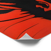 Dalmatian Astronaut Poster, Dalmatian Retro Print Poster (Ecke)