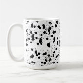 Dalmatian Black and White Print Pattern Kaffeetasse (Links)