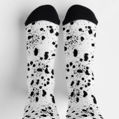 Dalmatian Black and White Print Pattern Socken (Oben)
