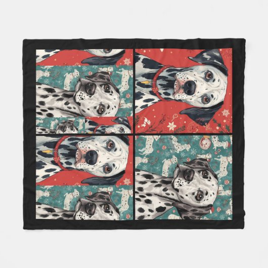 Dalmatian blanket fleecedecke (Vorderseite (Horizontal))