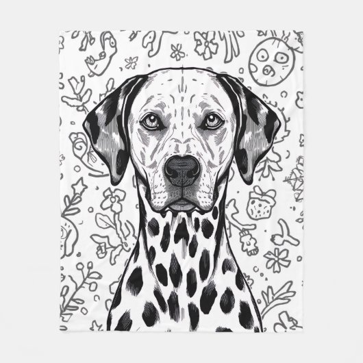 Dalmatian blanket fleecedecke (Vorderseite)