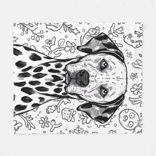 Dalmatian blanket fleecedecke (Vorderseite (Horizontal))