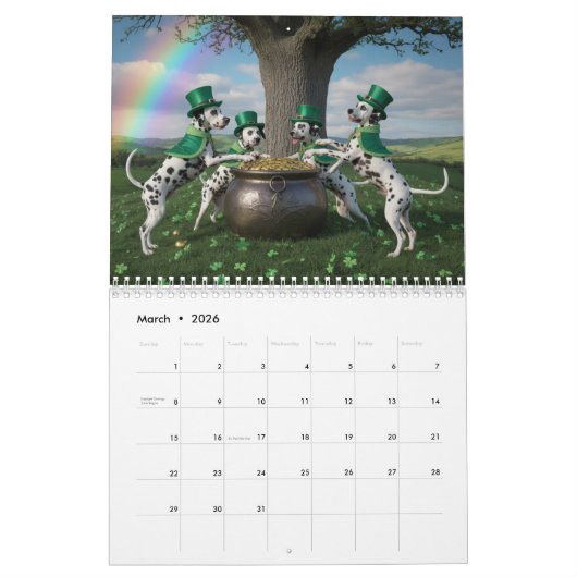 Dalmatian Calendar Kalender (Mär 2026)