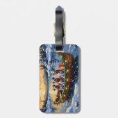 Dalmatian Christmas Boat Holiday Gepäckanhänger (Rückseite vertikal)