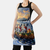 Dalmatian Christmas Boat Holiday Schürze (InSitu)