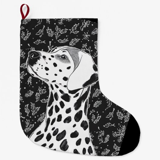 Dalmatian christmas großer weihnachtsstrumpf (Vorderseite)