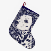 Dalmatian christmas großer weihnachtsstrumpf (Vorderansicht (hängend))