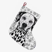 Dalmatian christmas großer weihnachtsstrumpf (Vorderansicht (hängend))