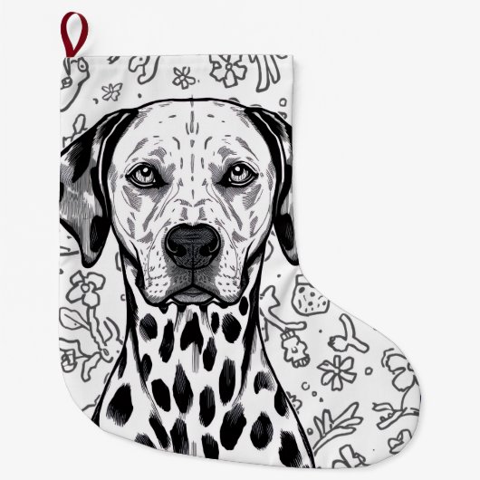 Dalmatian christmas großer weihnachtsstrumpf (Vorderseite)