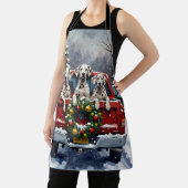 Dalmatian Christmas Red Truck Holiday Schürze (InSitu)