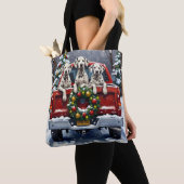 Dalmatian Christmas Red Truck Holiday Tasche (Von Nahem)