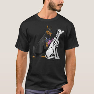Dalmatian Dobermann Hund Cooler Tattoo-Künstler T T-Shirt