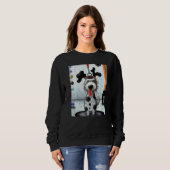 Dalmatian dog artwork puppy sweatshirt (Vorne ganz)