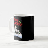 Dalmatian Dog Christmas Lights Funny Hat Santa Xma Kaffeetasse (Vorderseite Links)