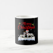Dalmatian Dog Christmas Lights Santa Hat Xmas Dog Kaffeetasse (Mittel)