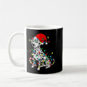 Dalmatian Dog Christmas Lights Santa Xmas Pet Dog  Kaffeetasse (Links)