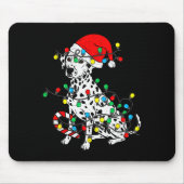 Dalmatian Dog Christmas Lights Santa Xmas Pet Dog Mousepad (Vorne)